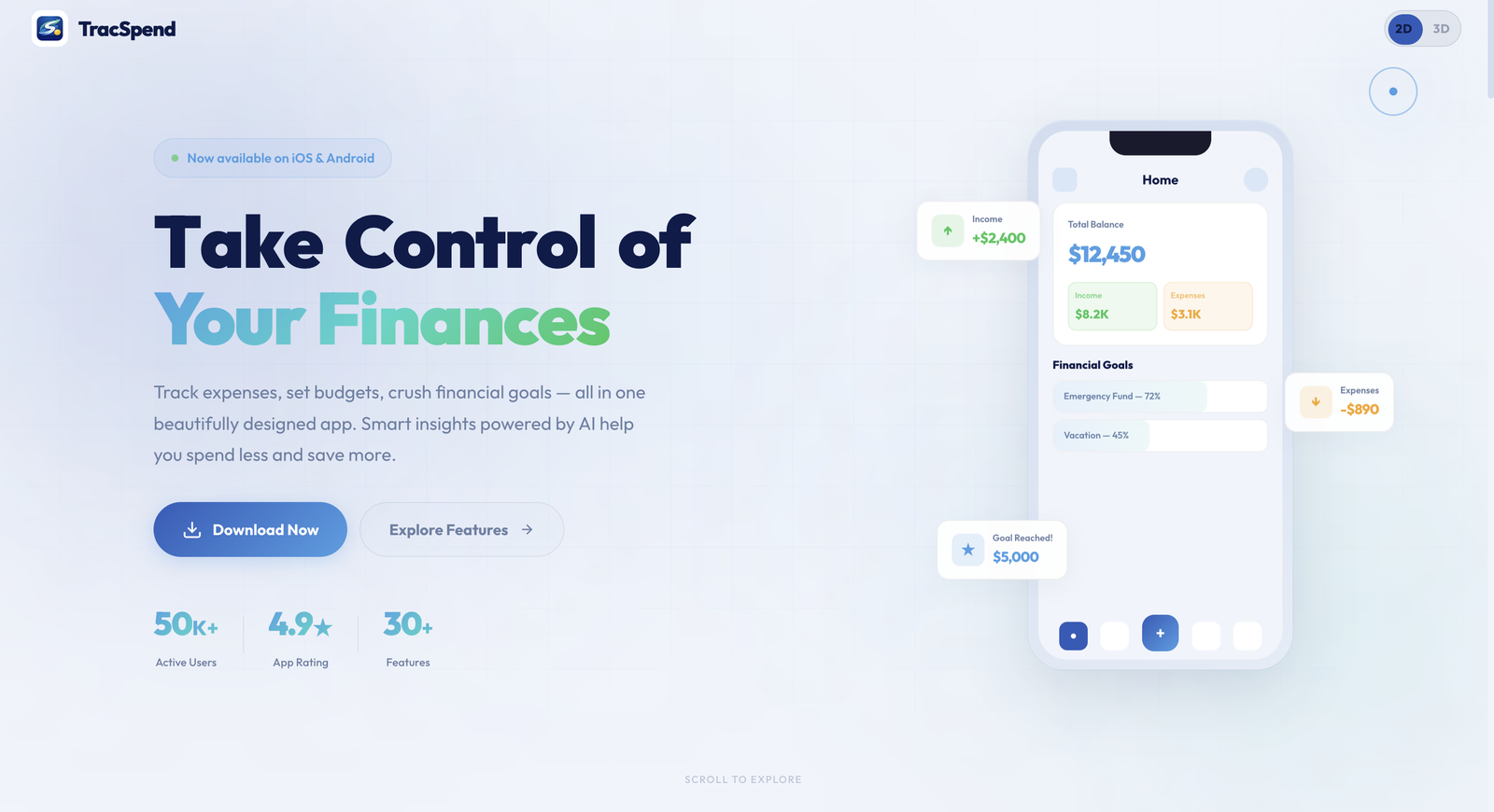 TracSpend personal finance app