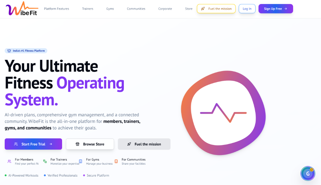 WibeFit AI fitness app